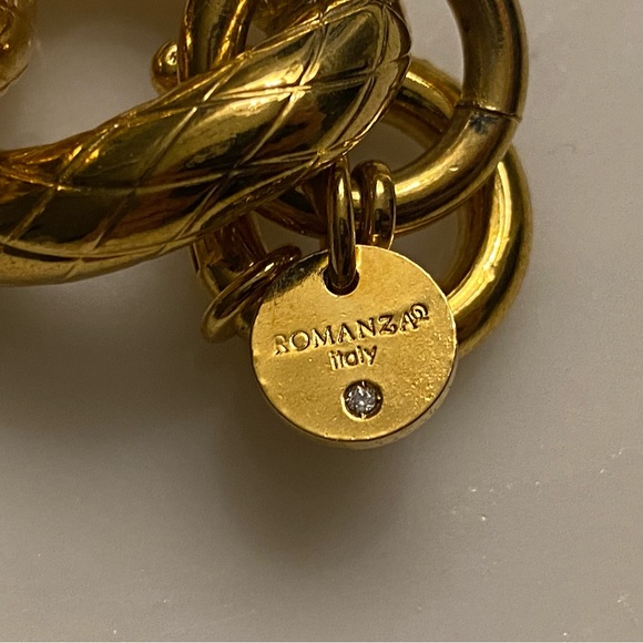 ITALIAN GOLD PLATED BRACELET - Picture 3 of 8